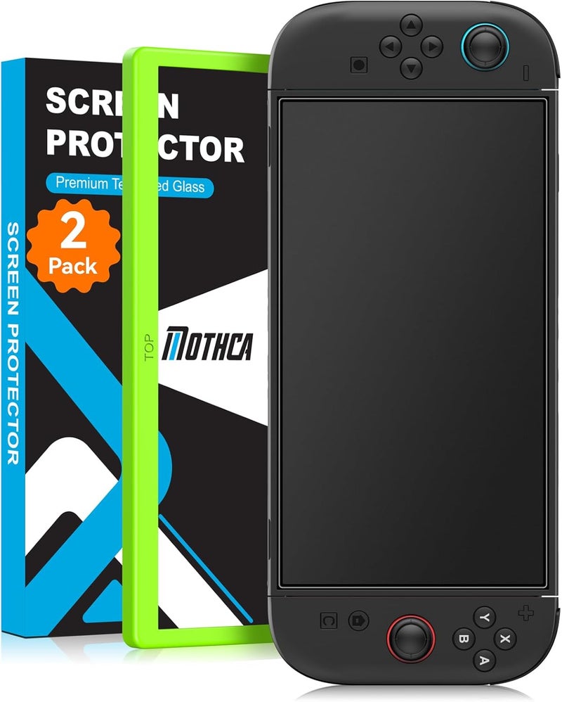 Mothca 2 Pack Matte Glass Screen Protector for Nintendo Switch 2 Model 2025 [7.9 Inch] Anti-Glare & Anti-Fingerprint 9H Hardness Tempered Glass Film with Alignment Frame, Smooth as Silk - Image 1